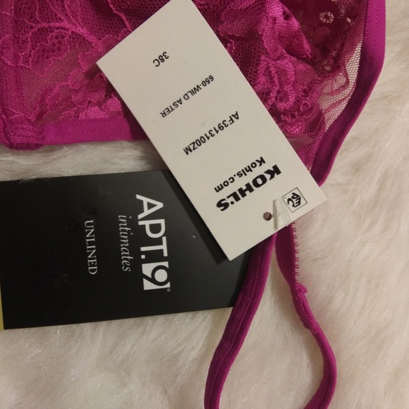 Fuchsia Dark Pink Lace Underwire Bra - Picture 2 of 4